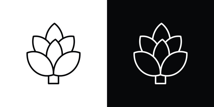 Artichoke icon in trendy stroke liner style. Set of Website icon vector.