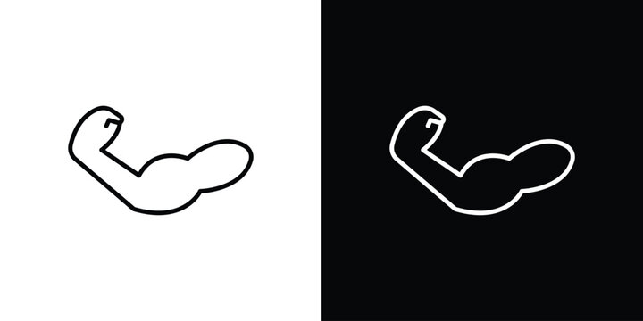 Arm icon in trendy stroke liner style. Set of Website icon vector.