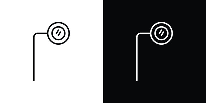 Ar monocle icon in trendy stroke liner style. Set of Website icon vector.