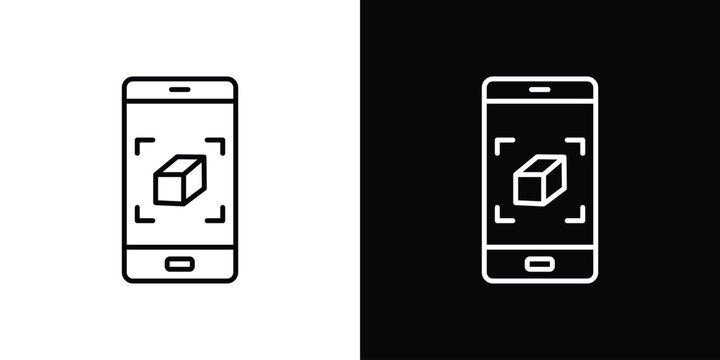 Ar apps icon in trendy stroke liner style. Set of Website icon vector.