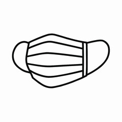 Medical Face Mask Icon &ndash; Minimal Flat Design