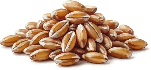A Pile of Farro with oil painting