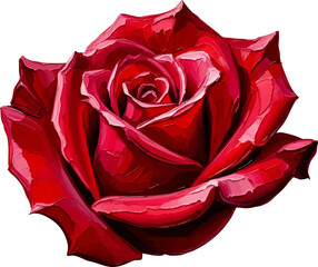 Naklejka premium A Single Rose Petal with oil painting
