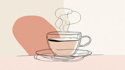 Minimalist coffee cup illustration