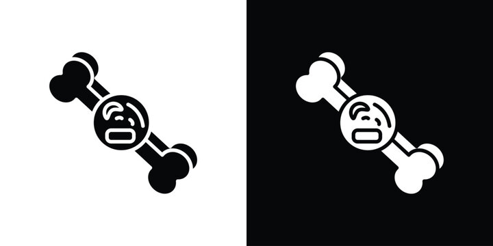 Multiple myeloma icon Flat Solid Style in black and white colors. Vector eps10.