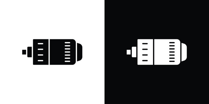 Car alternator icon Flat Solid Style in black and white colors. Vector eps10.