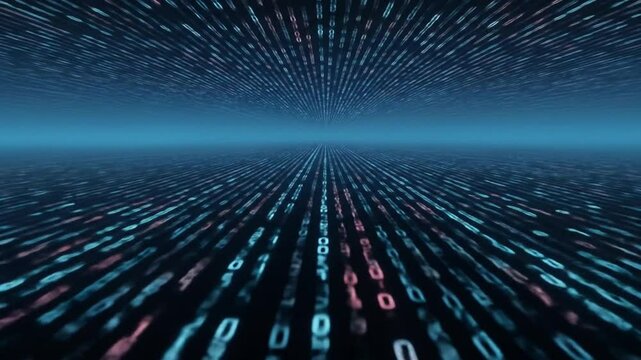 Binary Code Stream Data Flow Technology Background