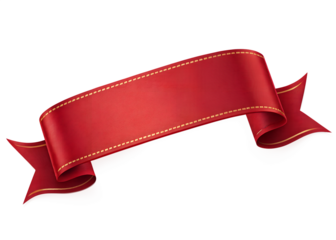 red ribbon on white background