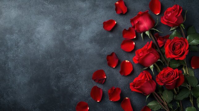 Red roses on dark background (1)