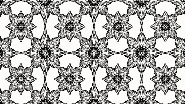 Complex Geometric Tiles - A seamless pattern of intricate, interlocking geometric tiles.