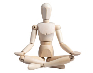 Mannequin Figure Sitting Cross-legged, isolated