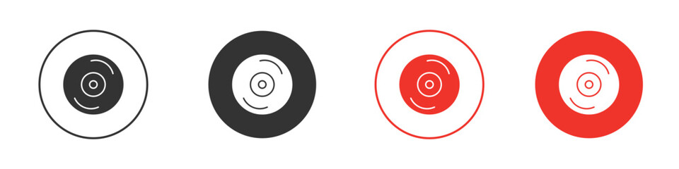 DVD icon symbol. Simple, flat design for web or mobile app. Minimal Vector illustration logotype.