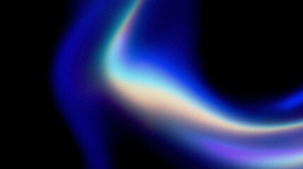 lue neon light wave on dark background