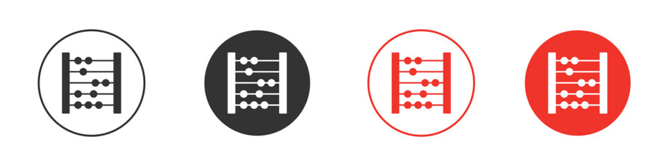 Abacus icon symbol. Simple, flat design for web or mobile app. Minimal Vector illustration logotype.