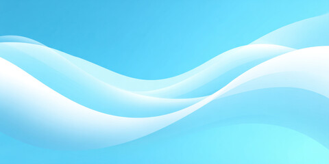 Fototapeta premium Smooth Blue and White Wavy Abstract Background Design