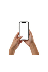 Hands Holding a Blank Smartphone
