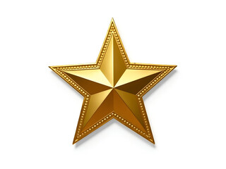Obraz premium Golden star decoration symbol for recognition and reward to celebrate achievements or special events and represent excellence
