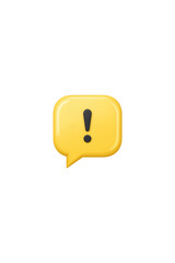 Yellow Exclamation Bubble Icon