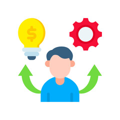 Entrepreneurship flat color icon