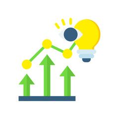 Vision flat color icon