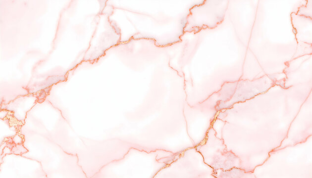 Pastel Pink Marble Texture With Rose Gold Veins