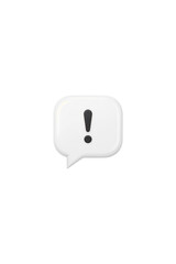 White Exclamation Bubble Icon