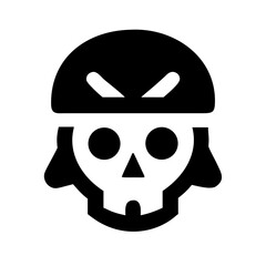 skull with helmet icon