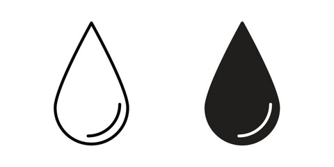 Drop icon concept. pixel perfect linear ui icon.