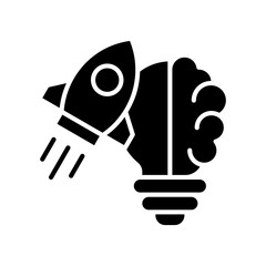 Creativity glyph icon