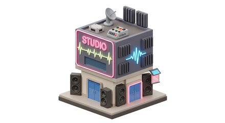 Vintage toy robot with retro design surrounded by electronic components and technology elements