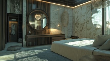 Luxurious modern bedroom interior design