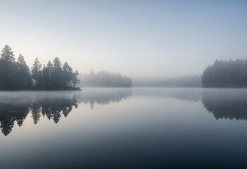 fog on the river