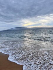sunset on the hawaii beach