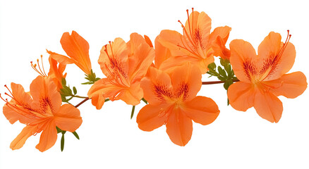 Orange Rhodolium Flower Clipart PNG