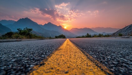 Mountain Road Sunset Drive
