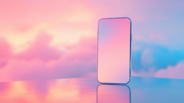 sleek modern design with softly blurred social media dashboard on blur background 