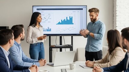 Dynamic Business Presentation: Team Collaboration & Growth Strategy - Powered by Adobe