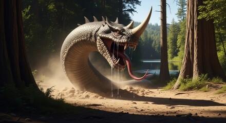 Naklejka premium worm monster
