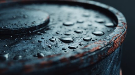 Blank oil barrel. Clean industrial design