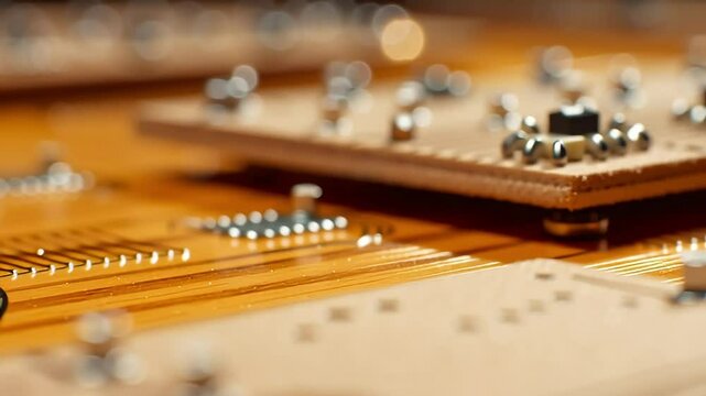 Close-Up of Textured Surface with Patterns and Metal Details with ai generated