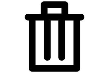 ゴミ箱のシンプルな線画アイコン