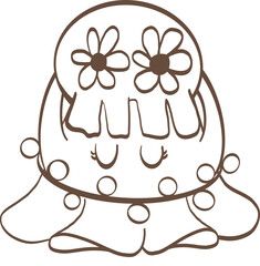 Outline Cute Ghosts for Spooky Season, Halloween