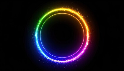 Rainbow circle frame