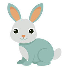 Rabbit on white background 