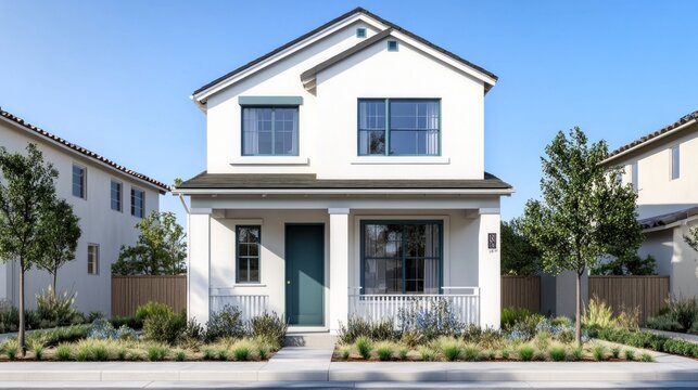 Charming two-story house with a modern aesthetic