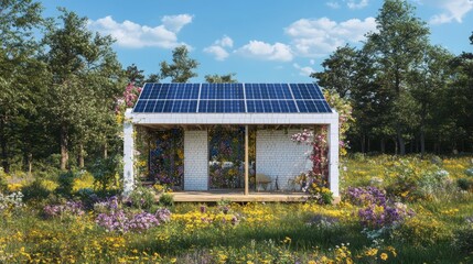 Eco-friendly home in a meadow