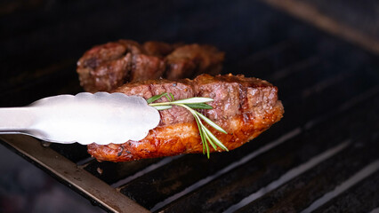 meat on the grill