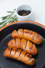 sausages on grill