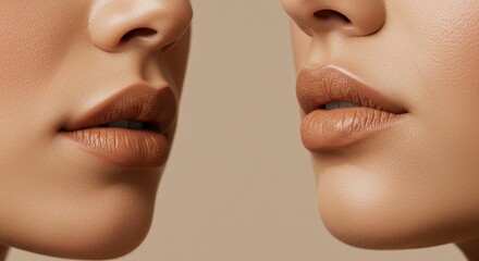 Obraz premium Closeup woman faces elegant beauty lips