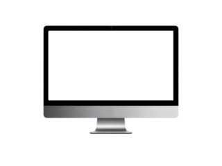 Modern computer blank screen mockup isolated background, Isolated On Transparent Background, Png